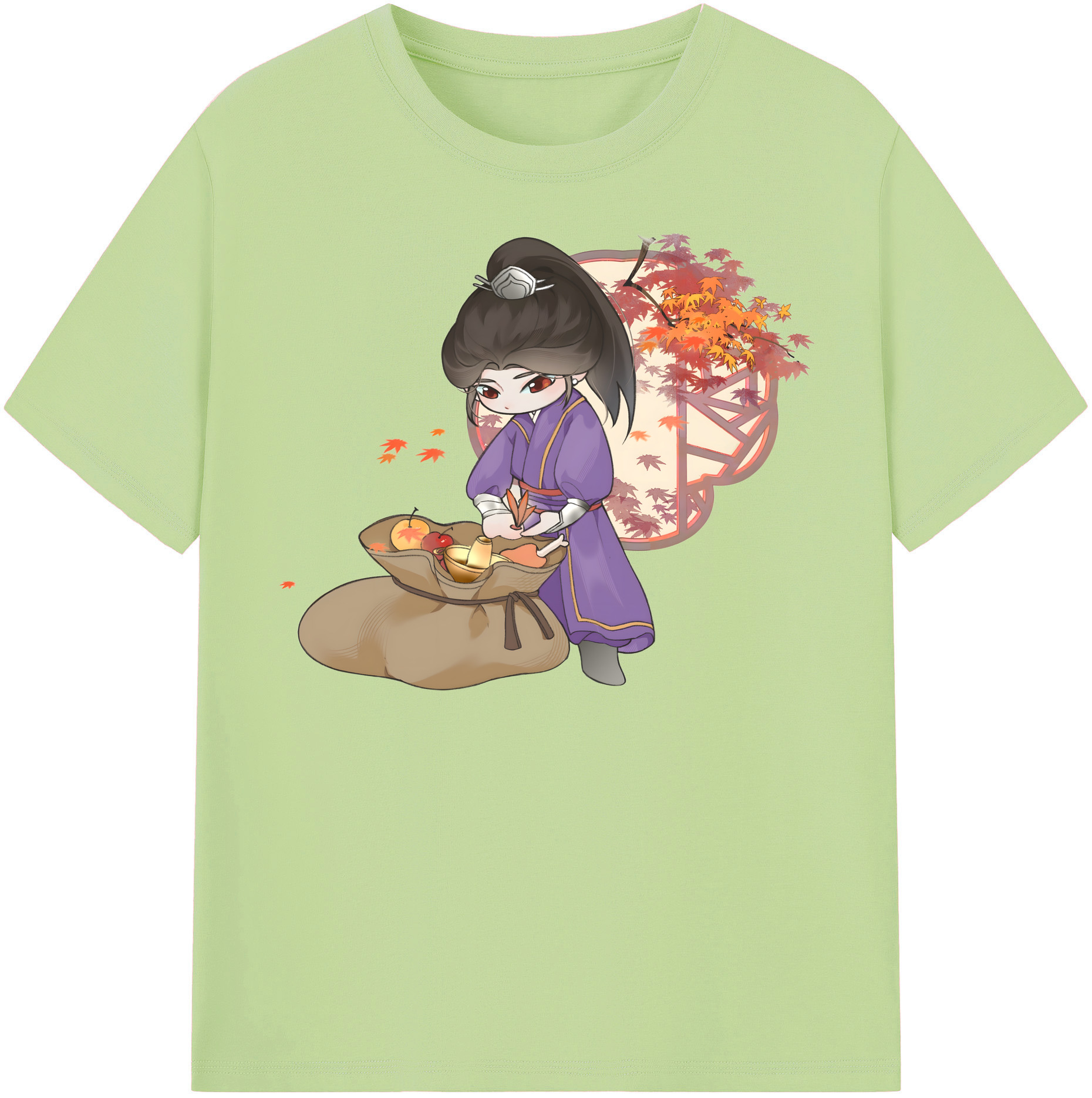 （画像用） Ne Zha 2 ナタ 魔童の大暴れ 綿100％半袖Tシャツ（フロントプリント）